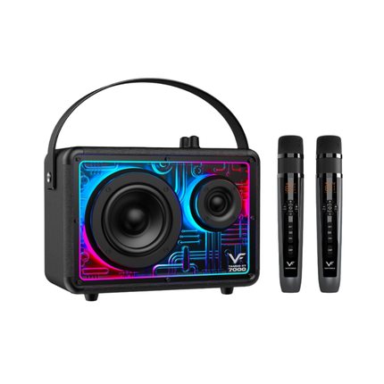Vinnfier Tango XT7000 Portable Bluetooth Karaoke Speaker 2 UHF Wireless Microphone with OTG & live streaming
