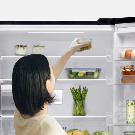 Panasonic NR-BW530HWKM easy-access refrigerator interior