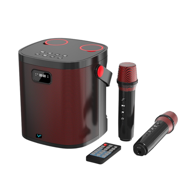 Vinnfier TANGO PRO 1 Bluetooth Portable Karaoke Speaker with 2 Wireless Microphone Support USB Drive